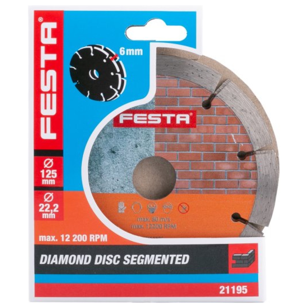 Diamantklinge FESTA segment dobbelt 125x6x22,2mm - Image 3