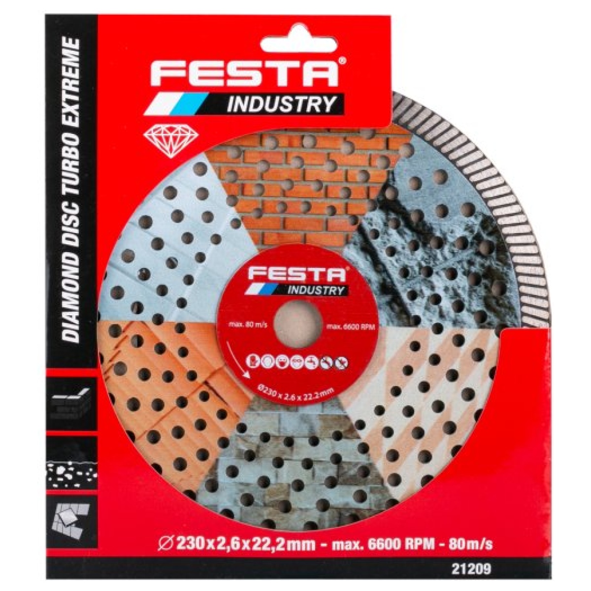 Diamantklinge turbo 230mm FESTA INDUSTRY - Image 2